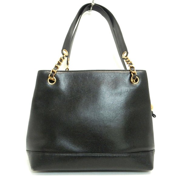 Chanel Black Leather Gold Chain Bag - Picture 4 of 11